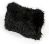 Clearance Black Faux Lamb Pillow