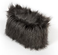 Gray Faux Furry Lamb Pillow