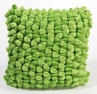 Kiwi Green Chamois Throw Pillow