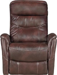 Burgundy Power Swivel Glider Recliner - Luke