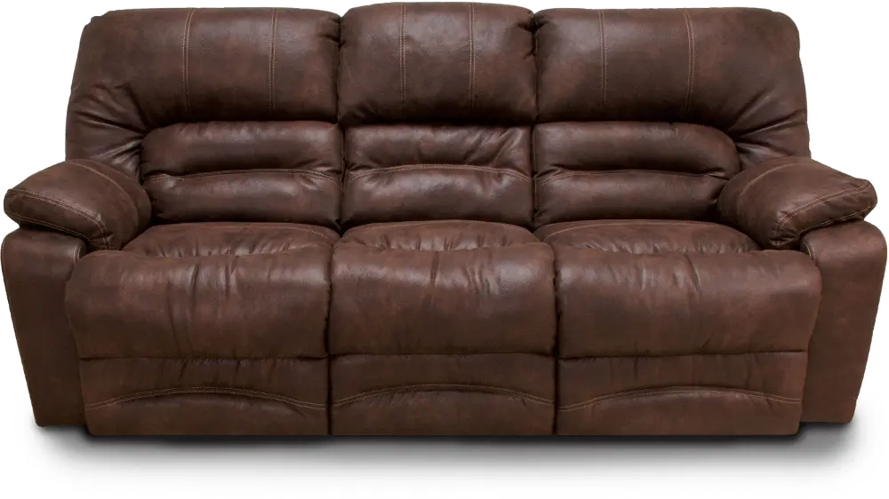 Chocolate Brown Microfiber Power Reclining Sofa - Legacy-1