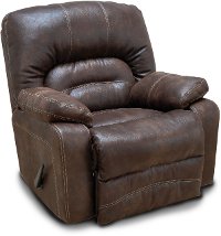 Chocolate Brown Microfiber Swivel Rocker Recliner - Legacy