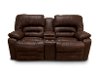 Chocolate Brown Microfiber Manual Reclining Sofa & Loveseat - Legacy-1