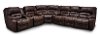 Chocolate Brown Microfiber Manual 3-Piece Reclining Sectional - Legacy