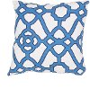 VER60-VERANDAIN-OUT Veranda White & Blue 18 Indoor/Outdoor Throw Pillow