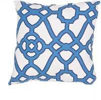 VER60-VERANDAIN-OUT Veranda White and Blue 18 Inch Indoor/Outdoor Throw Pillow