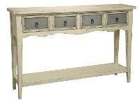 Antique White/Gray Console Table