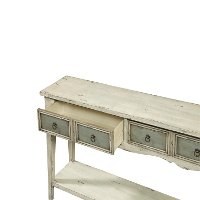 Antique White/Gray Console Table-2