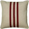 Clearance Beige and Red 18 Inch Striped Throw Pillow