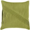 Lime Green Pleated 22 Inch Throw Pillow
