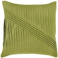 Lime Green Pleated 22 Inch Throw Pillow