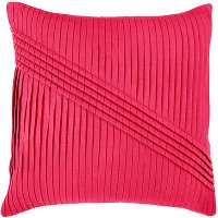 Pink Pleated 22 Inch Throw Pillow