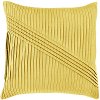 Yellow Pleated 22 Inch Throw Pillow