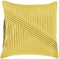Yellow Pleated 22 Inch Throw Pillow