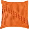 Clearance Orange Pleated 22 Inch Throw Pillow