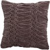 Clearance Dark Taupe Embroidered 18 Inch Throw Pillow