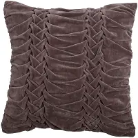 Dark Taupe Embroidered 18 Inch Throw Pillow