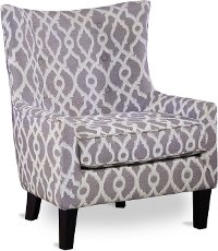 Contemporary Pewter Lattice Accent Chair - Tamara