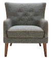 Teal and Brown Transitional Accent Chair - Avanti-1