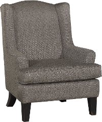Classic Nightingale Gray Wing Chair - Andrea