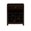 Dark Wood Open Wine Cabinet