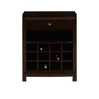 Dark Wood Open Wine Cabinet