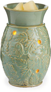 MWGLF/MID/WARMER Green Leaf Mid-Size Illumination Fragrance Warmer - Candle Warmers