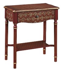 Red and Gold Accent Table