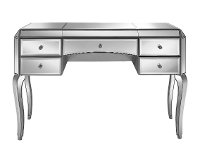 Mirrored Five-Drawer Desk-2