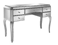 Mirrored Five-Drawer Desk-3