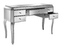 Mirrored Five-Drawer Desk-4