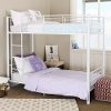 White Metal Twin-over-Twin Bunk Bed