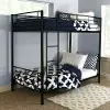 BTOTBL Modern Black Metal Twin-over-Twin Bunk Bed - Walker Edison