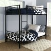 Modern Black Metal Twin-over-Twin Bunk Bed