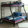 BTODBL Black Metal Twin-over-Full Bunk Bed