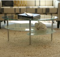Clear Glass Top Coffee Table