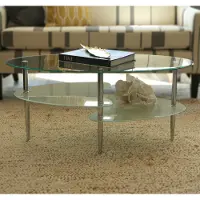 C38B4 Clear Glass Top Coffee Table