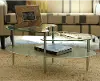 C38B5 Clear Glass Top Coffee Table - Walker Edison