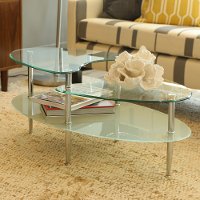 Multi-Level Clear Glass Top Coffee Table-2