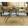 Clear Glass Top Coffee Table with Shelf