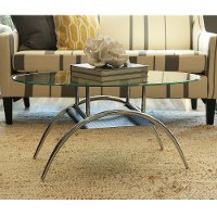 Clear Glass Top Coffee Table with Shelf