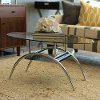 Clear Glass Top Coffee Table with Shelf-2