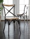 Brown and Black Dining Chair (Set of 2) - Reclaimed