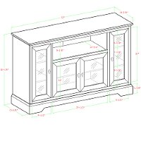 Rustic Brown Wood TV Stand (52 Inch)-2