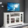W52C32WH White Wood TV Stand - Walker Edison
