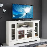 W52C32WH White Wood TV Stand (52 Inch)