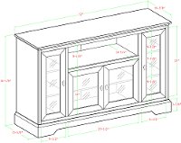 White Wood TV Stand (52 Inch)-3