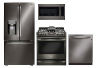 LG-DIA-4PC-4DR-GAS LG Collection 4 Piece Kitchen Appliance Package with Gas Range - Diamond
