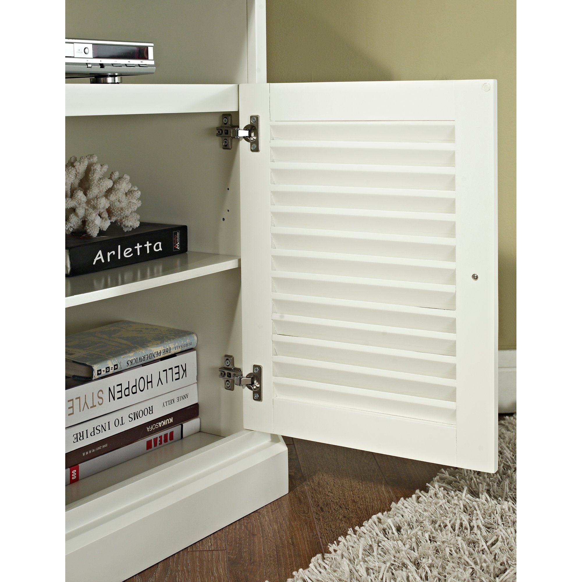 W52CCRWH White Corner TV Stand (52 Inch)-2