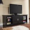 W70C25SDBL Black TV Stand with Sliding Door - Walker Edison